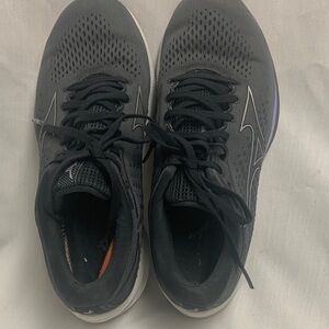 Mizuno Womens Wave Rider 25 Gray Purple Running Shoes Sneakers Size 9.5